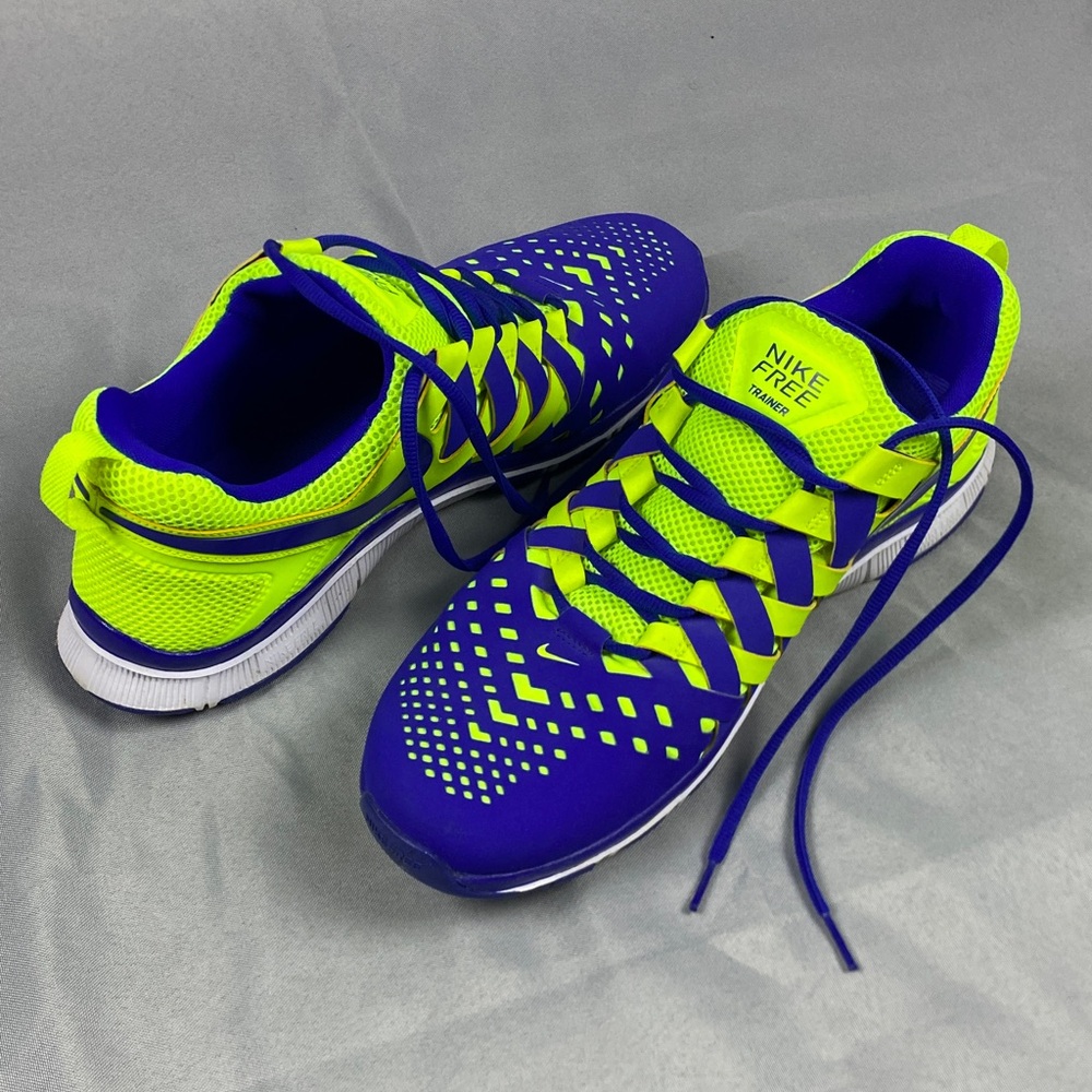 Nike Electric Blue and Neon Yellow Running Shoes